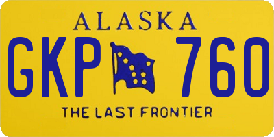 AK license plate GKP760