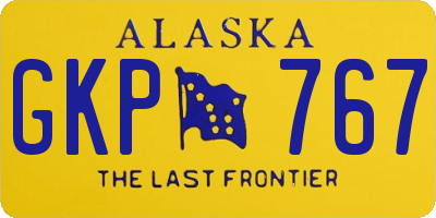AK license plate GKP767