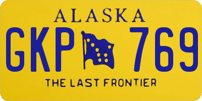 AK license plate GKP769