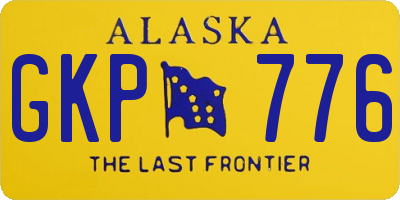 AK license plate GKP776