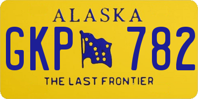 AK license plate GKP782