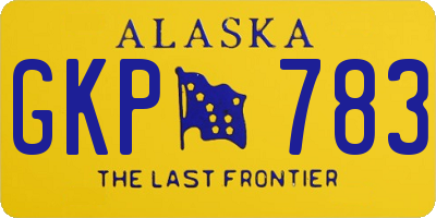 AK license plate GKP783