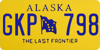 AK license plate GKP798