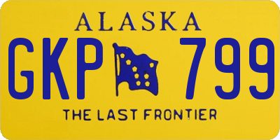 AK license plate GKP799