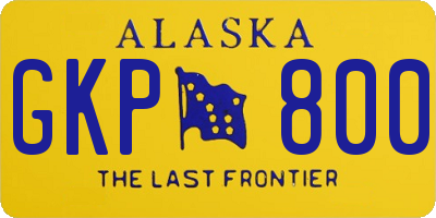 AK license plate GKP800