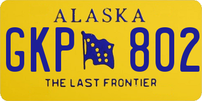 AK license plate GKP802