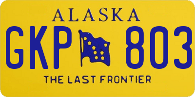 AK license plate GKP803