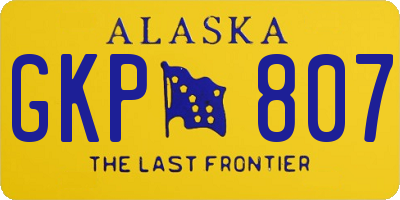 AK license plate GKP807