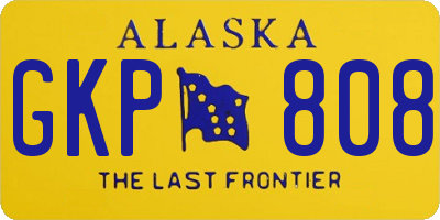 AK license plate GKP808