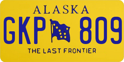 AK license plate GKP809