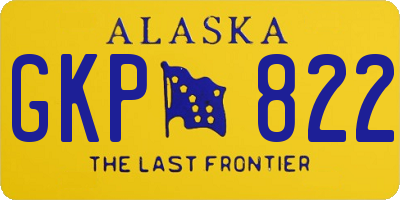 AK license plate GKP822