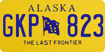AK license plate GKP823