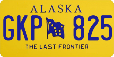 AK license plate GKP825