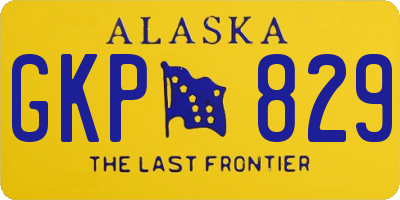 AK license plate GKP829