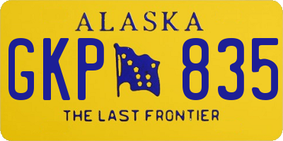 AK license plate GKP835