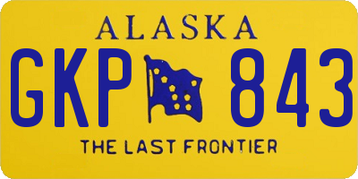 AK license plate GKP843