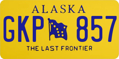 AK license plate GKP857