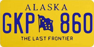 AK license plate GKP860