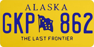 AK license plate GKP862