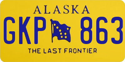 AK license plate GKP863