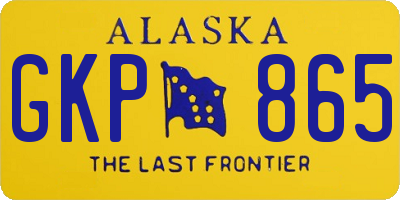 AK license plate GKP865