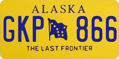 AK license plate GKP866