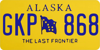 AK license plate GKP868