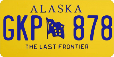 AK license plate GKP878