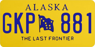 AK license plate GKP881