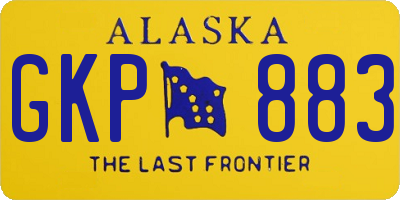 AK license plate GKP883