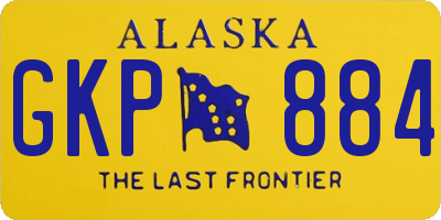 AK license plate GKP884