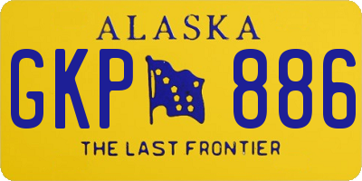 AK license plate GKP886