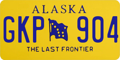 AK license plate GKP904