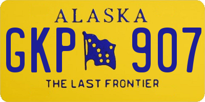 AK license plate GKP907