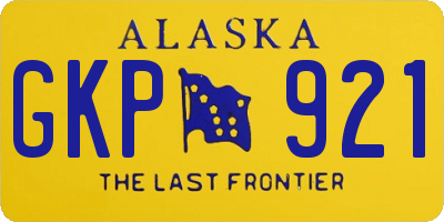 AK license plate GKP921