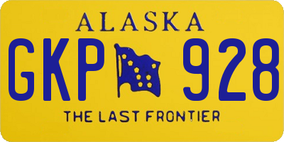 AK license plate GKP928
