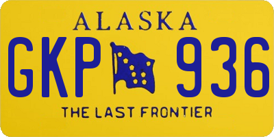 AK license plate GKP936