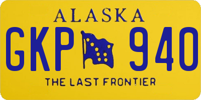 AK license plate GKP940