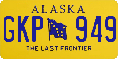 AK license plate GKP949