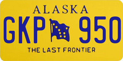 AK license plate GKP950