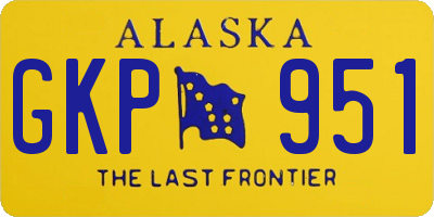 AK license plate GKP951