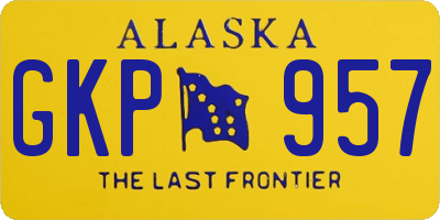 AK license plate GKP957