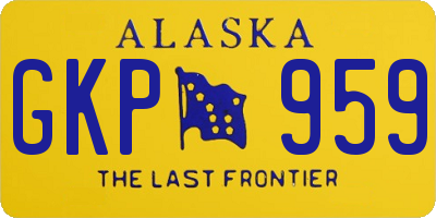 AK license plate GKP959