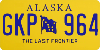 AK license plate GKP964