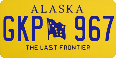 AK license plate GKP967