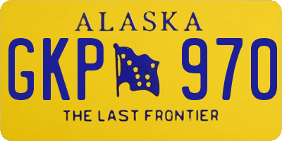 AK license plate GKP970