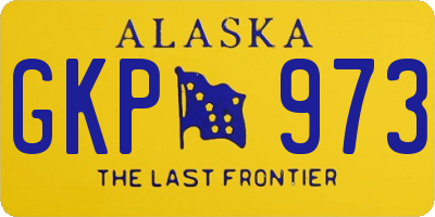 AK license plate GKP973
