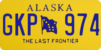 AK license plate GKP974