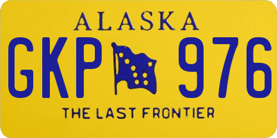 AK license plate GKP976