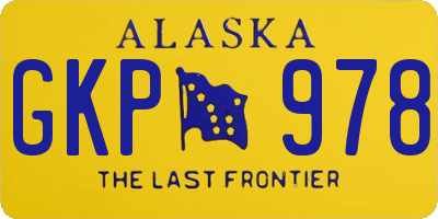 AK license plate GKP978